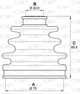 OPEN PARTS Paljekumisarja, vetoakseli SJK7263.00